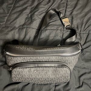 Michael Kors Gray and Black Belt Bag